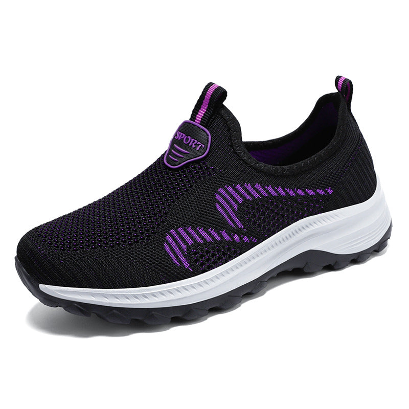 Damen Sport Schuhe Elastisch Strickdesign Freizeit