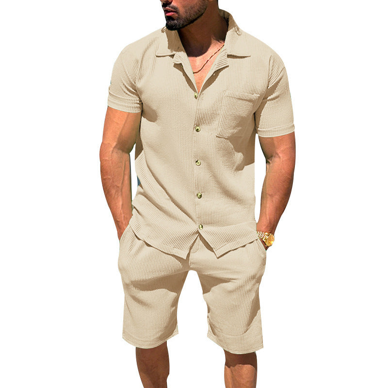 Herren Kurzarm Hemd und Shorts Set Sommer Modern Berlin