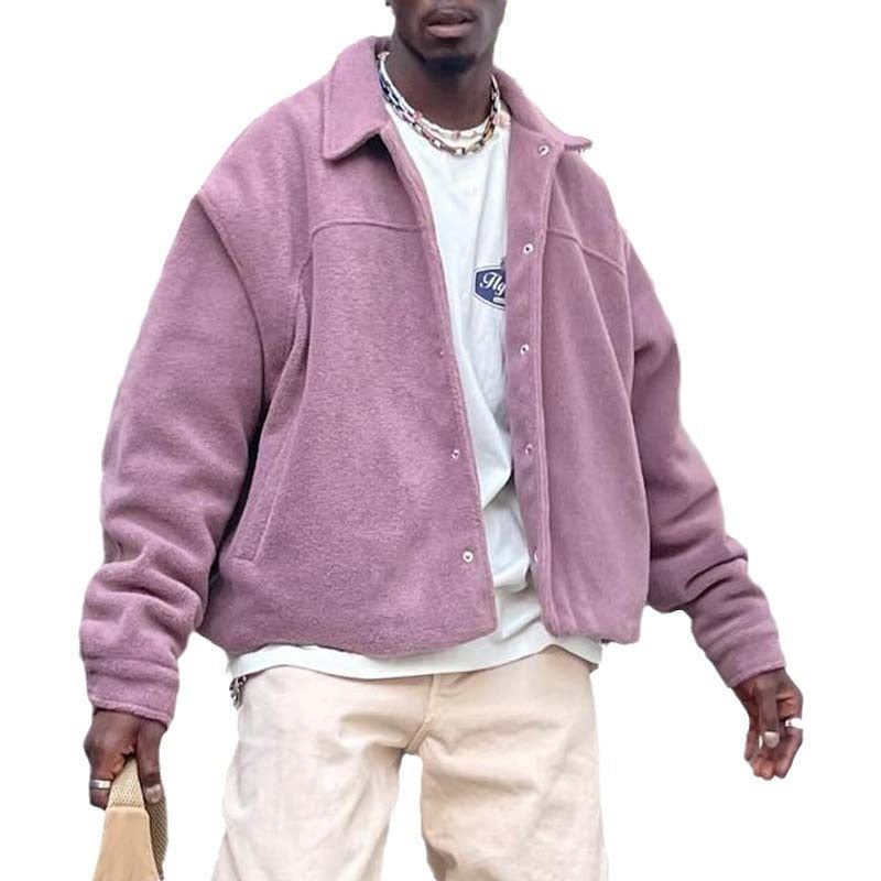 Herren Fleecejacke Oversized Bequem Warm