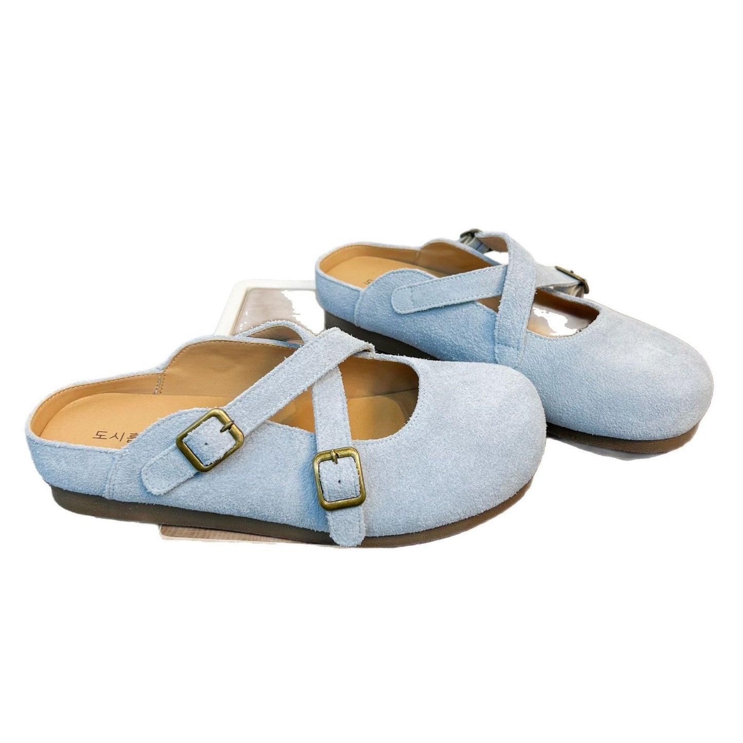 Damen Clogs Elegant Rutschfest Kreuzriemen Schuhe