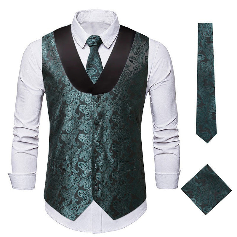 Herren Weste Leder Modern Schwarz