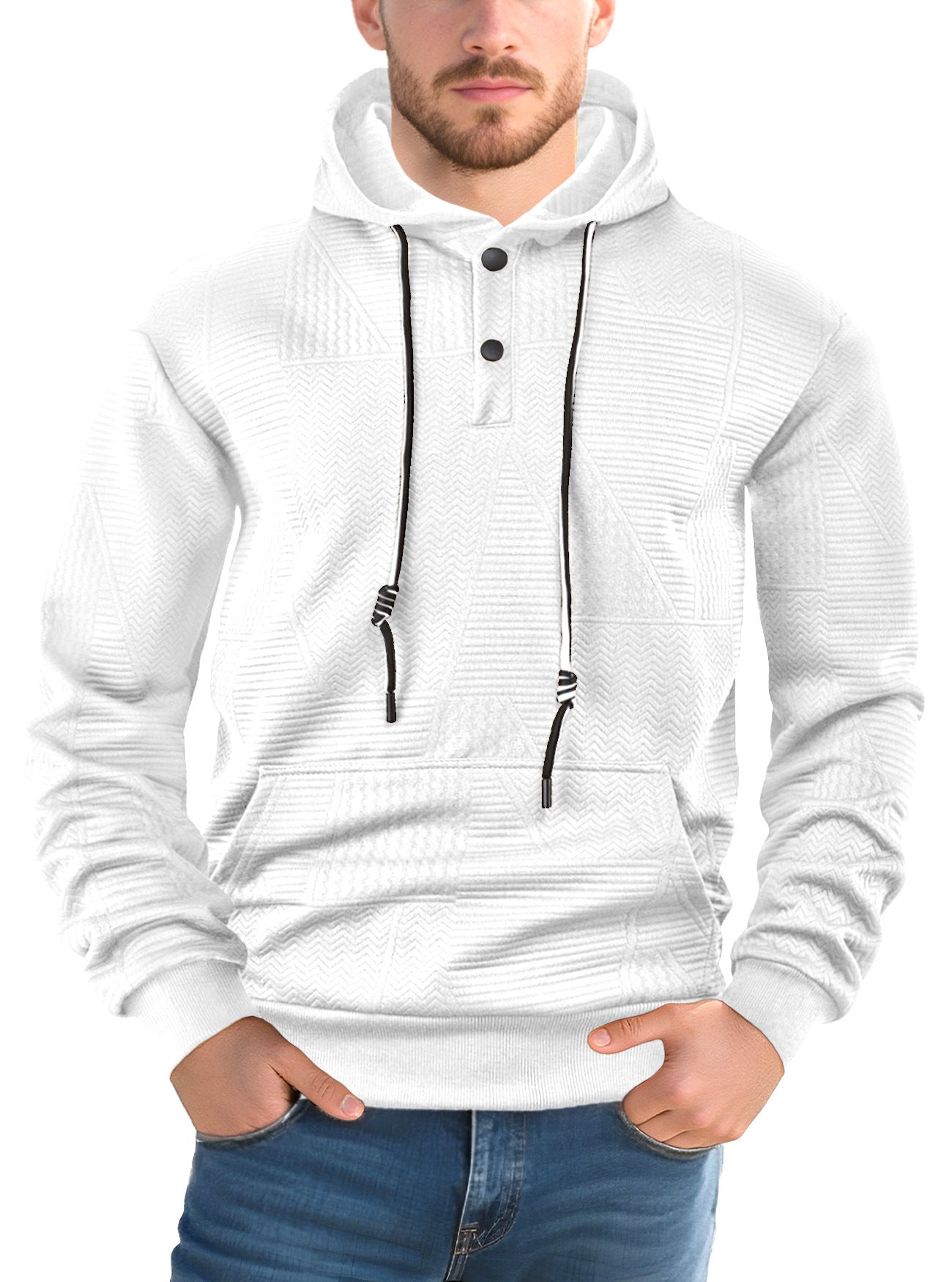 Herren Hoodie Strukturiert Modern Urban Style
