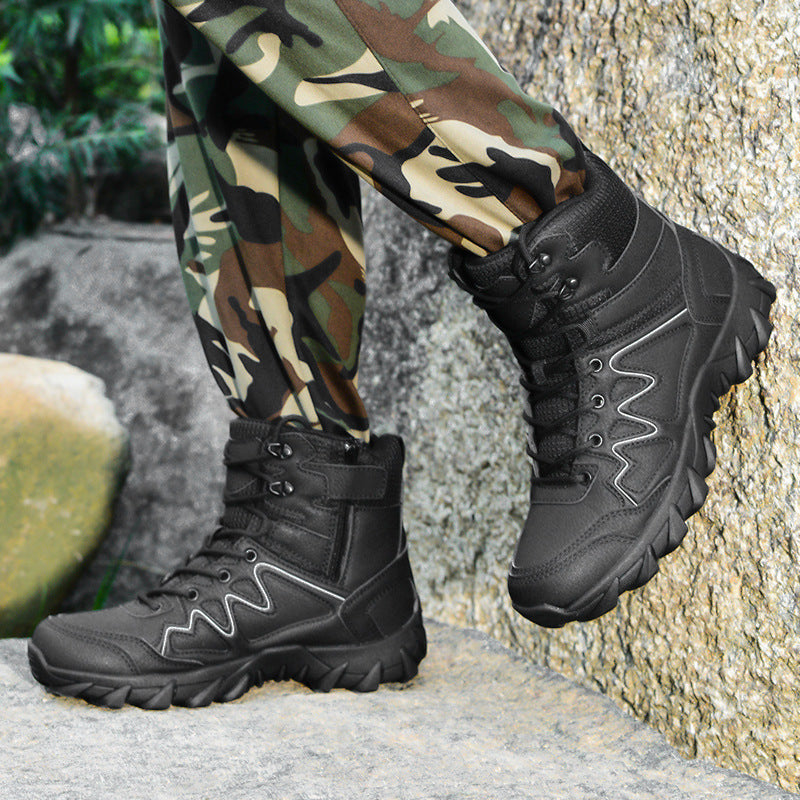 Herren Wanderstiefel Hoch Knöchelschutz Rutschfest Outdoor