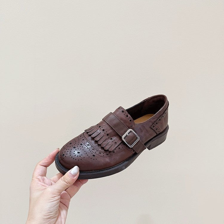 Damen Mokassins Elegante Fransen Schuhe Modern
