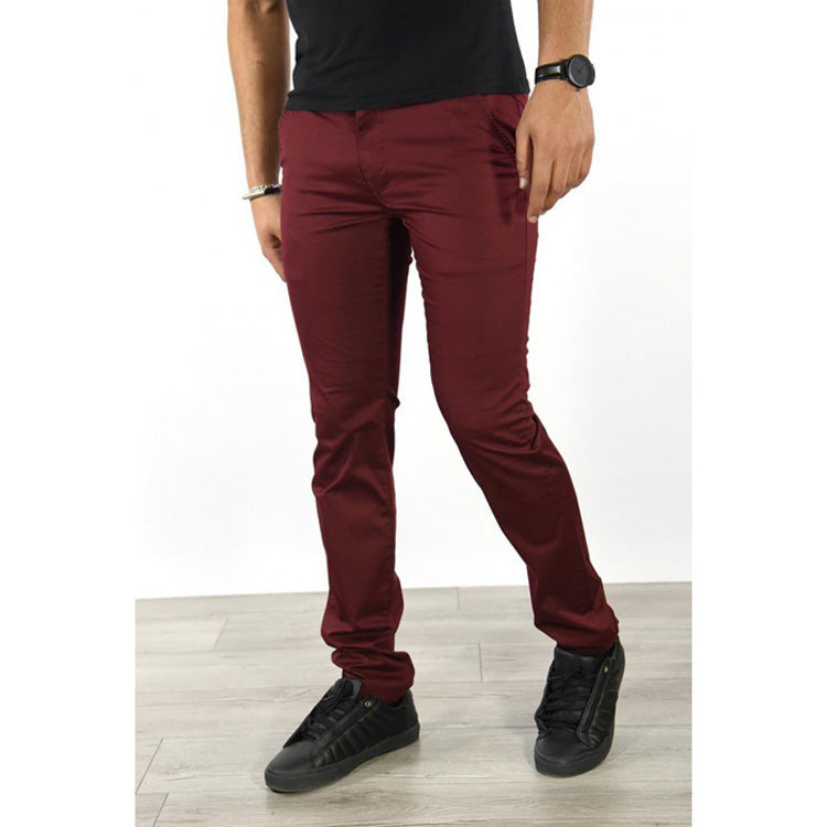 Schmale Herrenhose Elastisch Chinohose Slim Fit