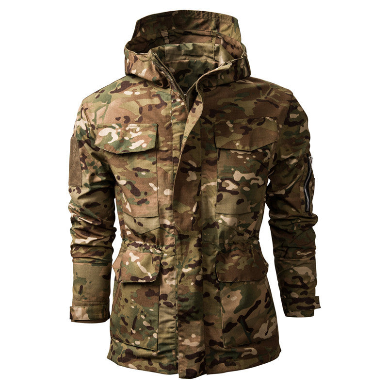 Herren Camouflage Jacke Funktionell mit Taschen Outdoor