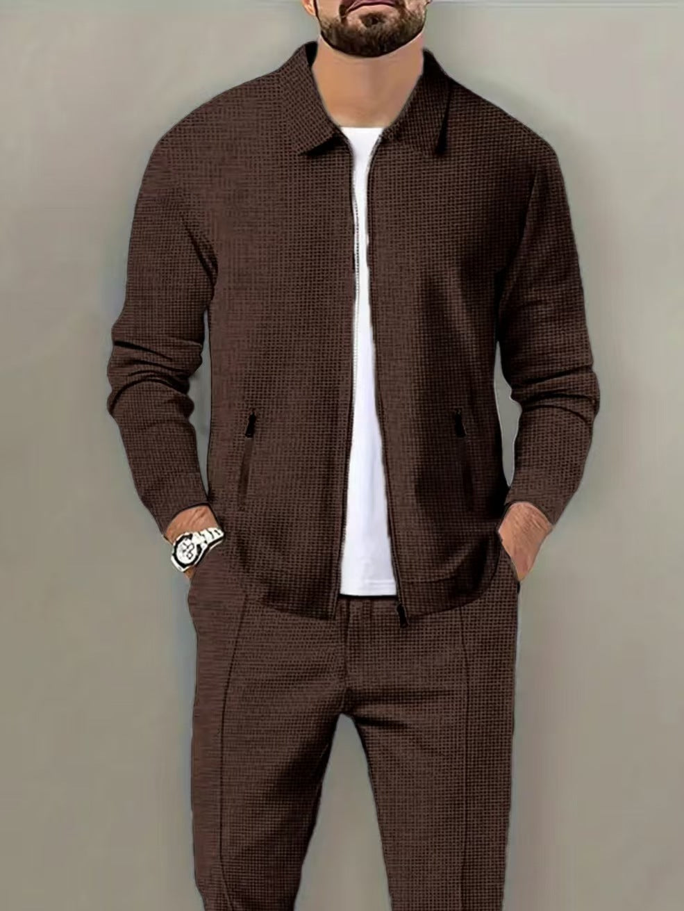 Herren Sweatjacke Modern mit Reißverschlusstaschen
