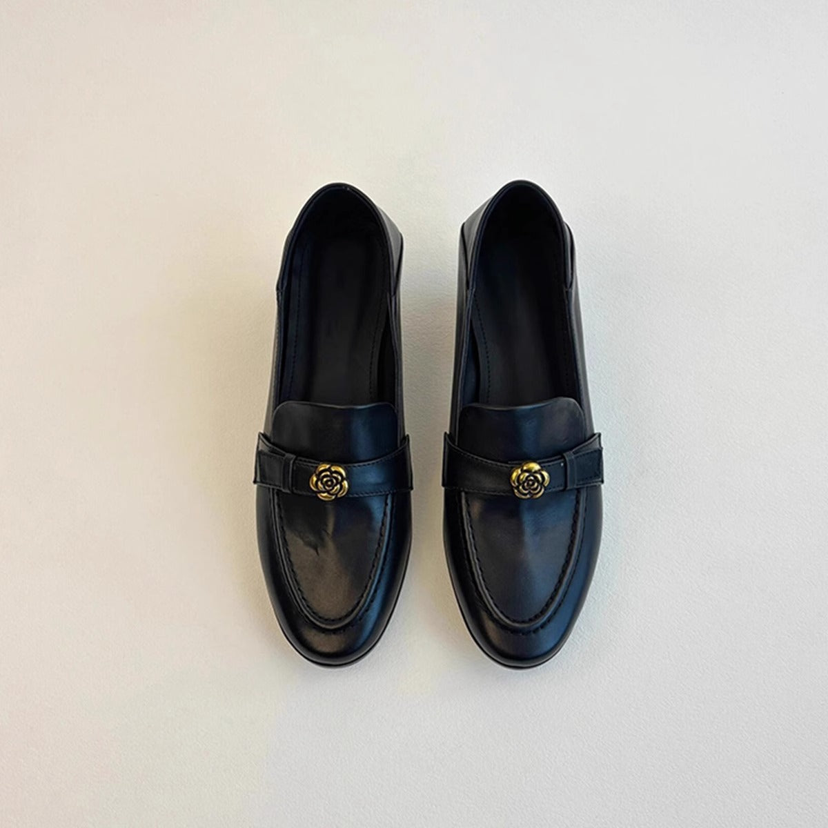 Damen Mokassins mit Schmuck Luxus Elegante Schuhe