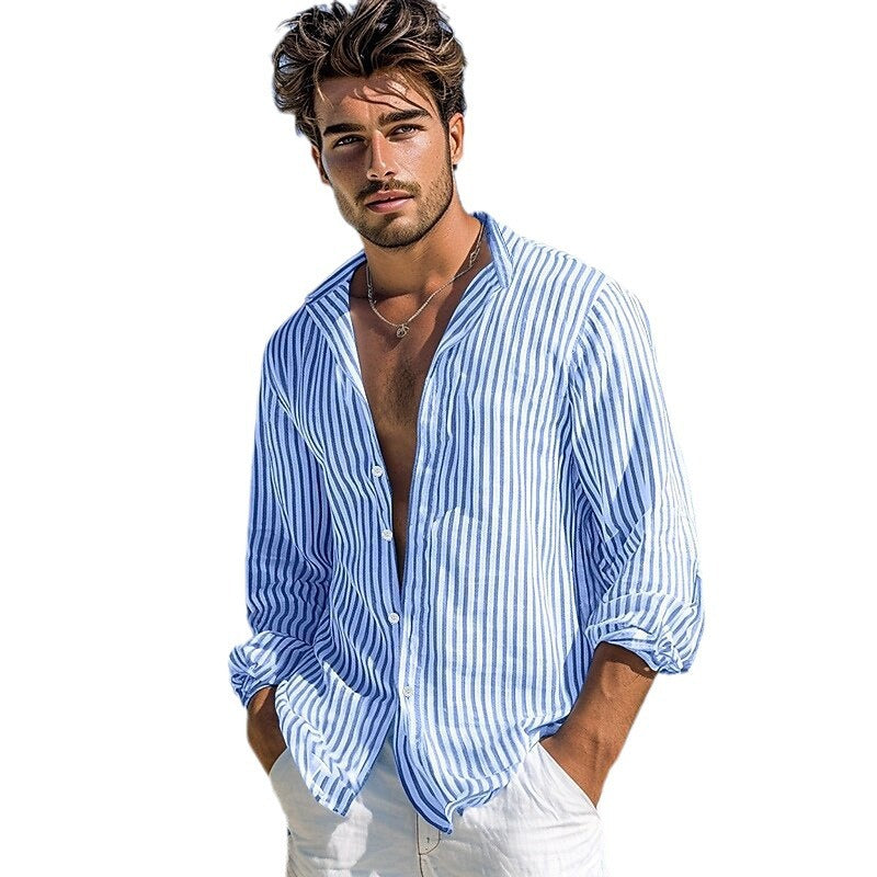 Herren Hemd mit feinen Streifen Modern Slimfit