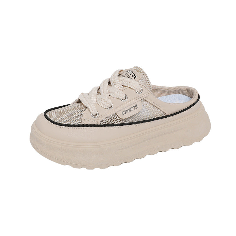Damen Sneaker Bequem Atmungsaktiv Mesh Weiße Sohle