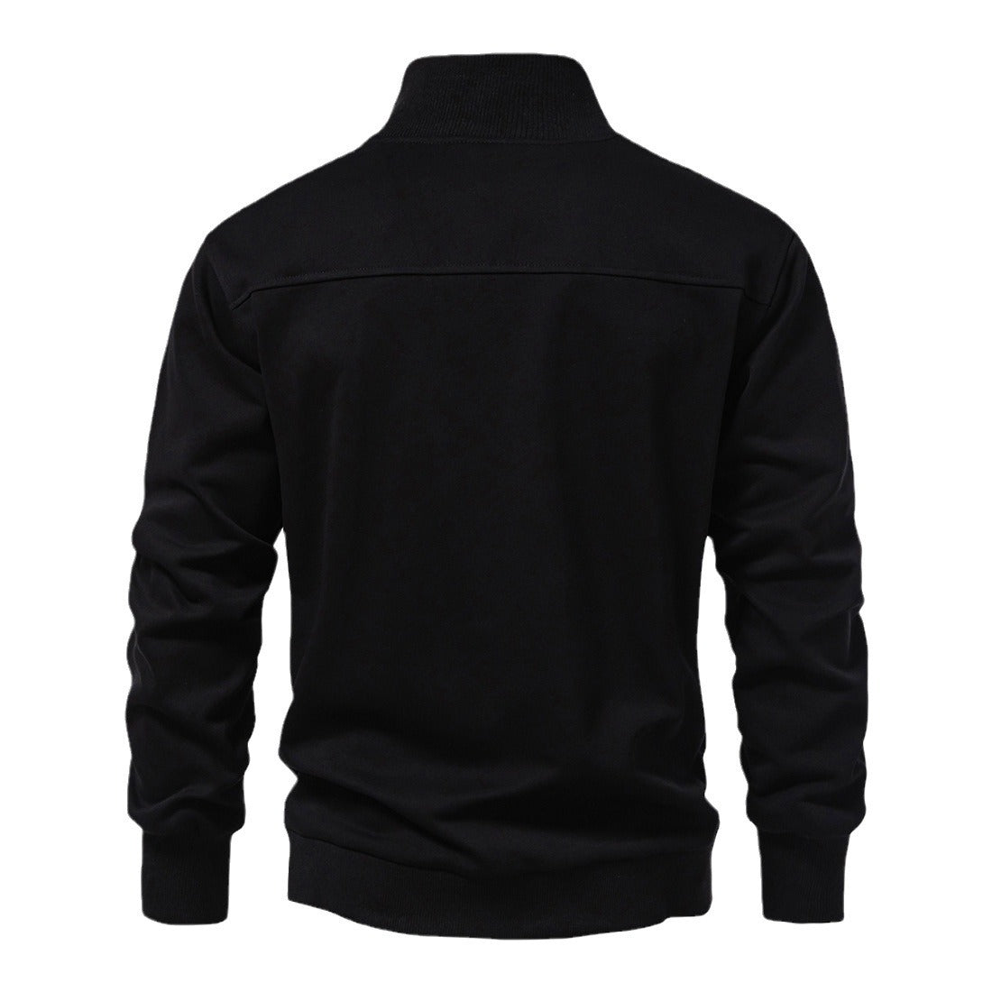Herren Pullover Stehkragen Modern Bequem Halbzipp
