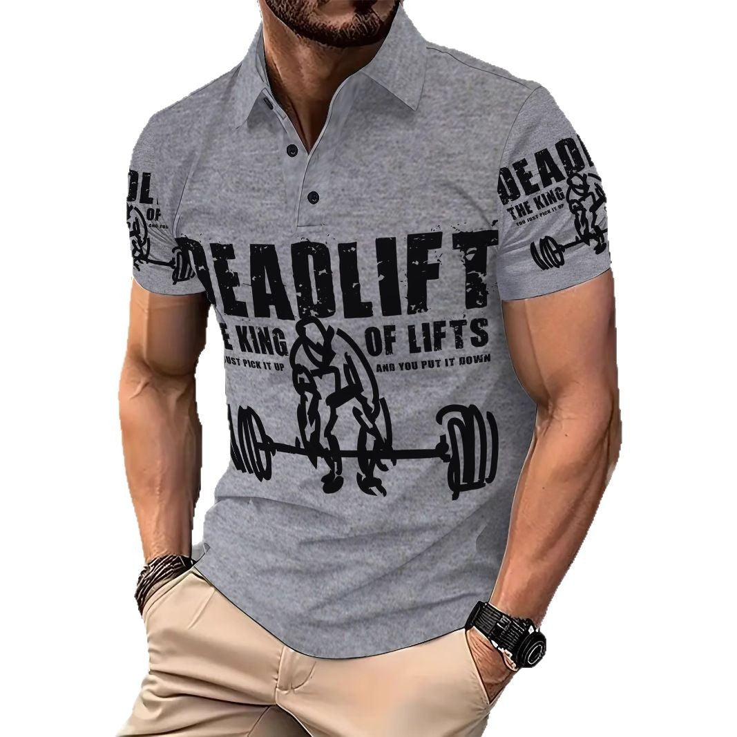 Herren Poloshirt Sportlich Mit Motivdruck Berlin Style