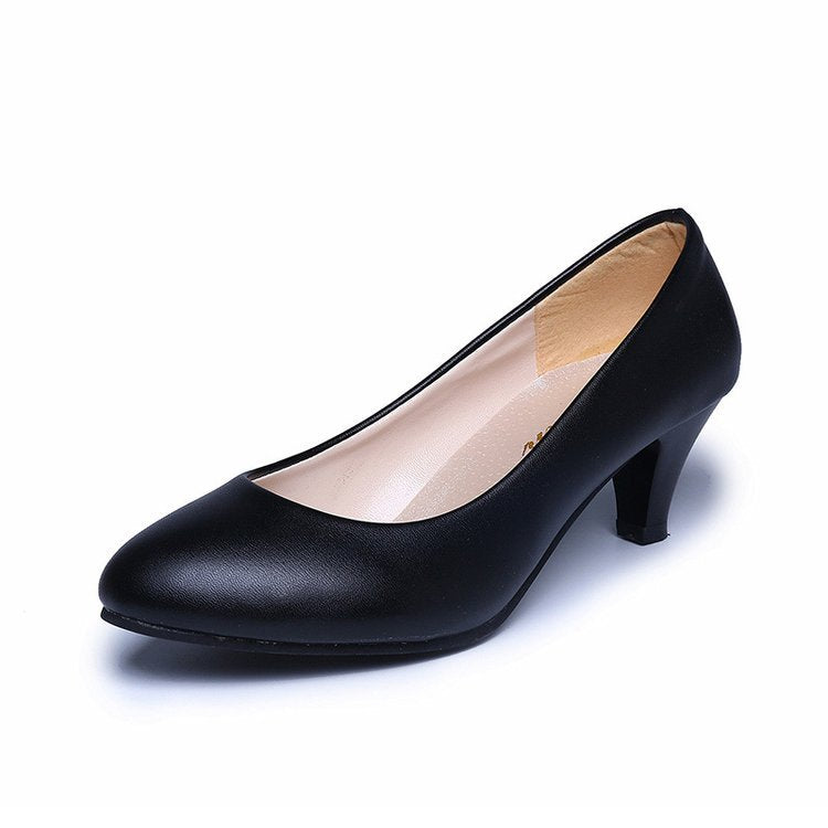Elegante Damen Pumps Hochhackig Schwarz Glanz