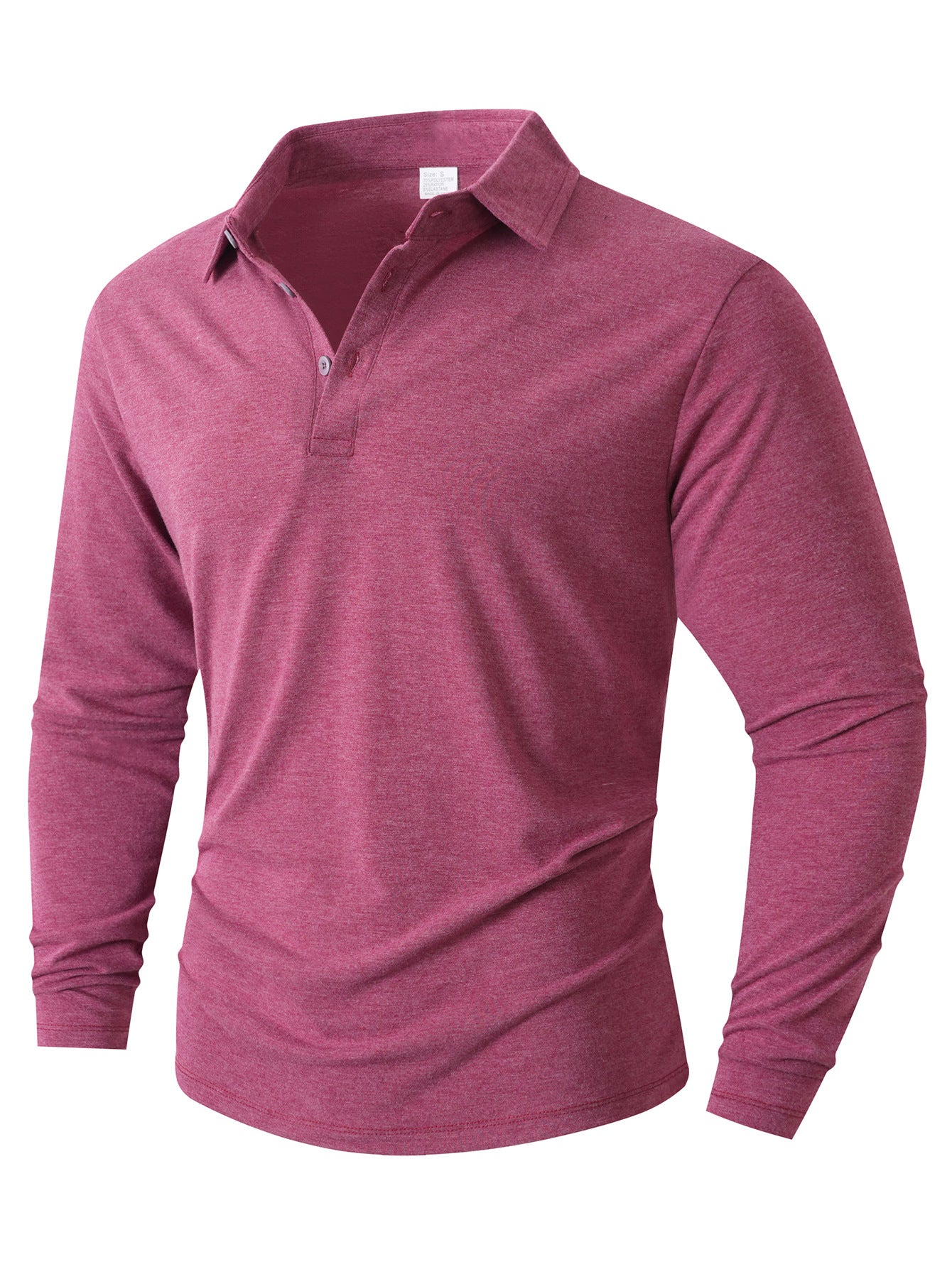 Herren Poloshirt Langarm Modern Slim Fit
