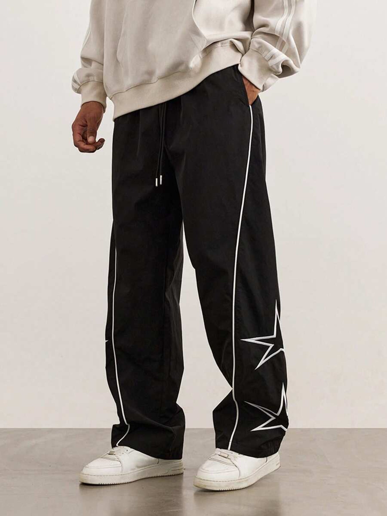 Herren Sport Hose lässig mit Streifen Seitenstreifen
