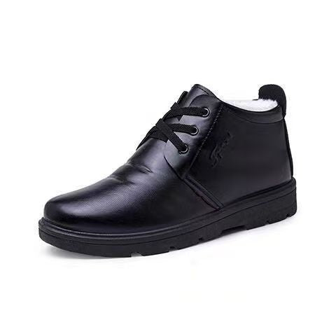 Damen Steifel Isoliert Warm Leder Winterstiefel