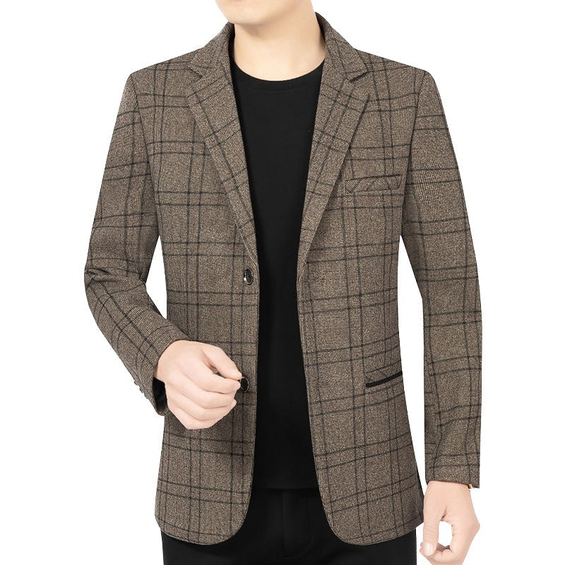 Herren Blazer Kariert Modern Slim Fit