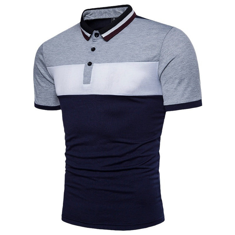 Herren Polohemd Modern Blockstreifen Baumwolle Qualität