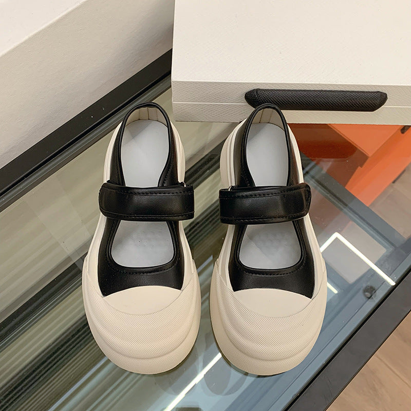 Damen Sneaker Slip-On mit Klettverschluss Modisch Breit