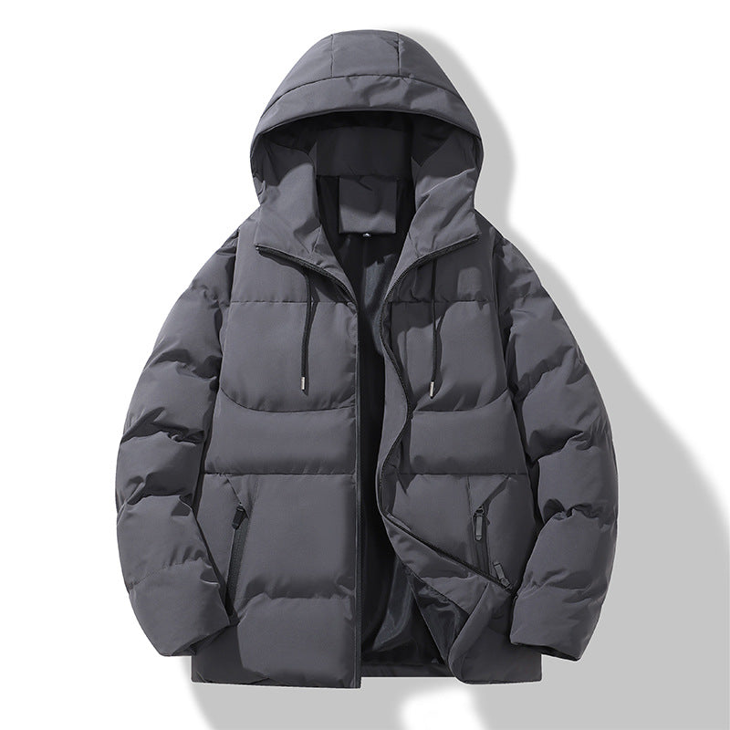 Herren Winterjacke Isoliert Warm mit Druckknöpfen