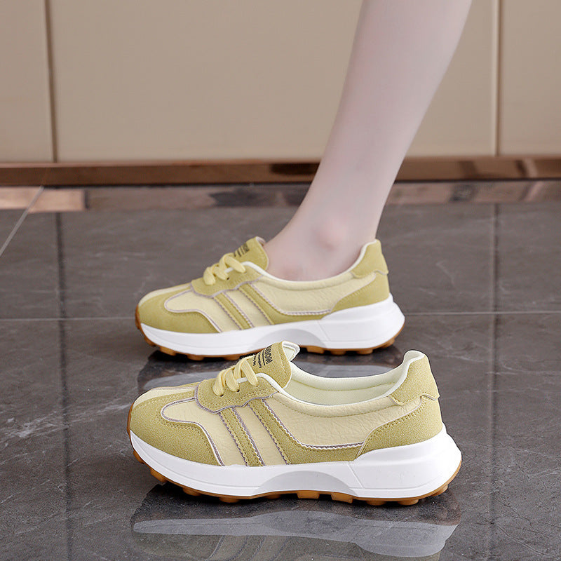Damen Sneaker Sportlich Komfortabel Laufschuhe Weiße Sohle
