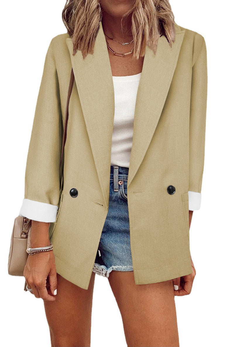 Damen Blazer Oversized Elegant Schlicht Modern