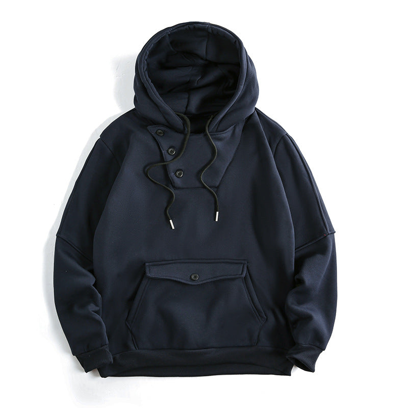 Herren Kapuzenpullover Lässig mit Taschen und Knöpfen