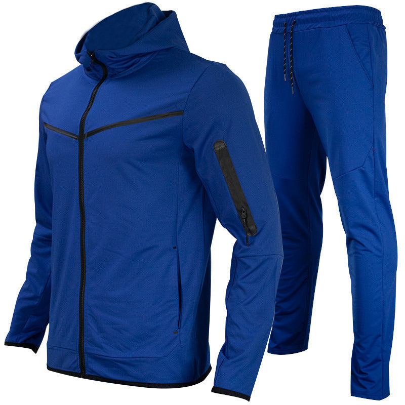 Herren Outdoor Set Kapuzenjacke Jogginghose Sportlich Funktionell