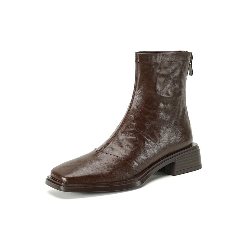 Damen Ankle Boots Elegant Metall Detail Schuhe