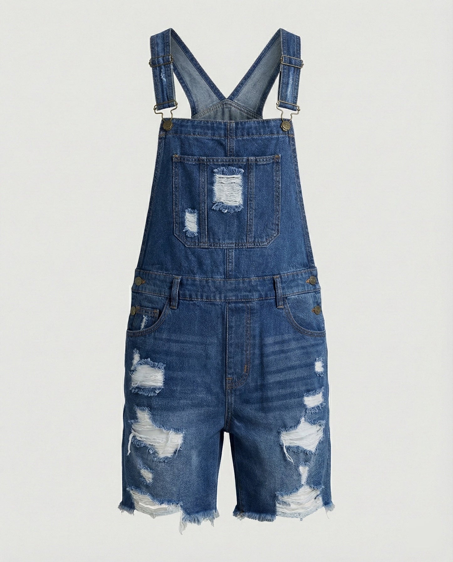 Herren Ripped Denim Shorts Destroyed Style