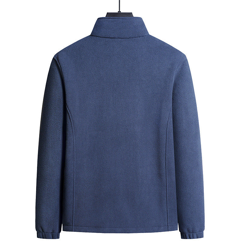 Herren Fleecejacke Warm Hochkragen mit Taschen