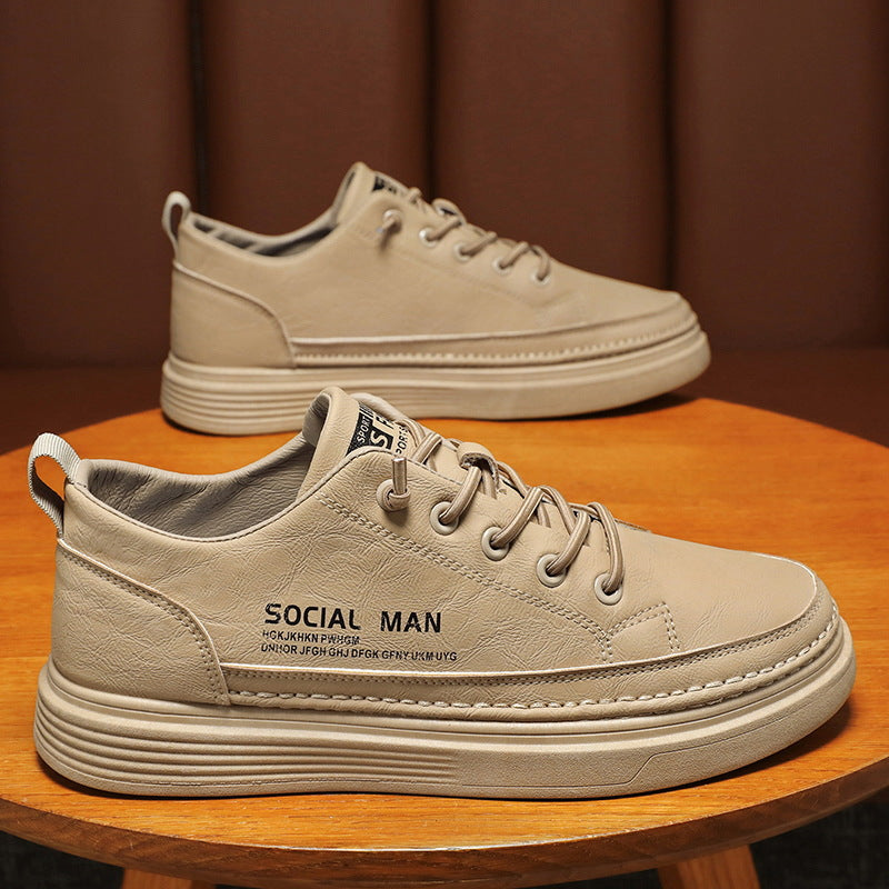 Herren Sneaker Leder Schwarz Komfortabel Dämpfend