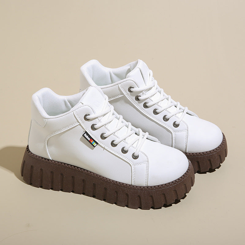 Damen Sneaker High-Top wasserdicht mit dicker Sohle