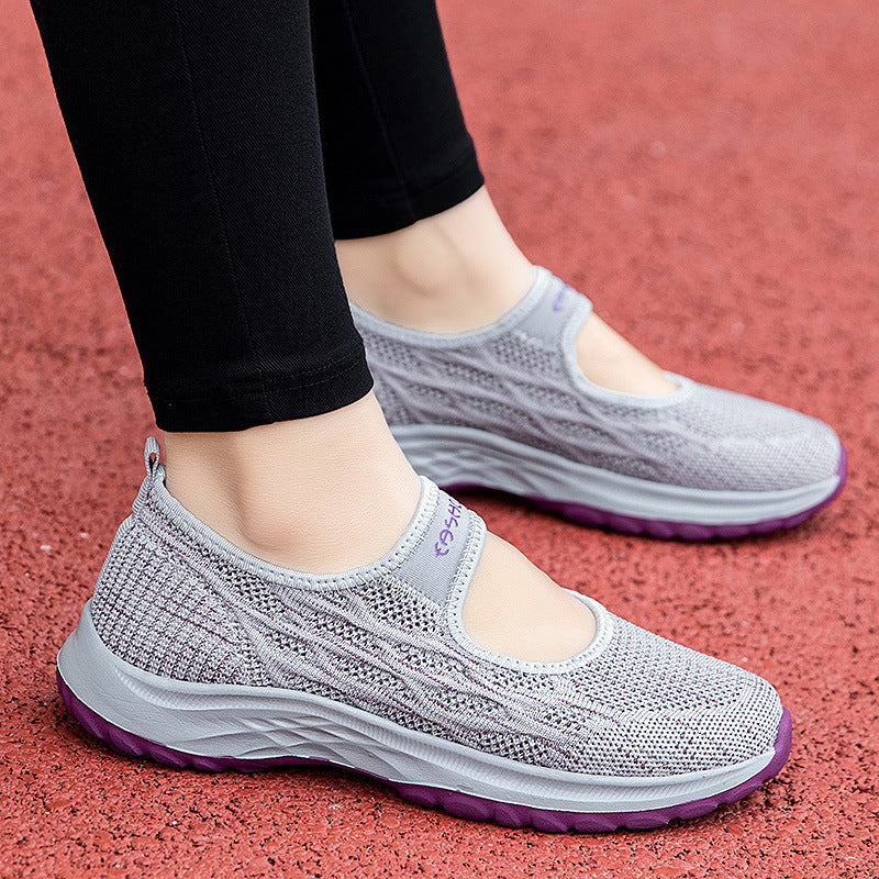 Damen Sportpumps Leicht Bequem Elastisch