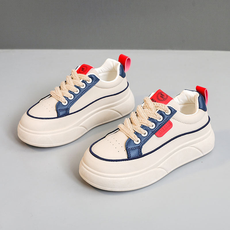 Damen Plateau Sneaker Sportlich Bequem Mit Dämpfung