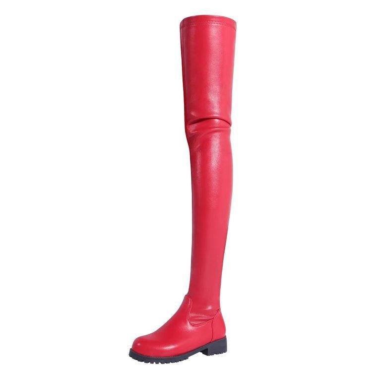 Damen Stiefel Overknee Robust Elegantes Design Schwarz