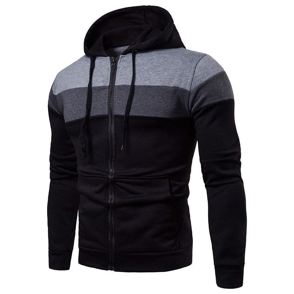 Herren Sportjacke Kapuzenjacke Farbblock Design Modern