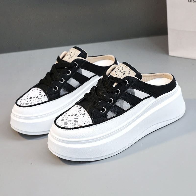 Damen Plateausneaker Hoch mit Robustem Sohlenprofil und Weitem Zehenbereich