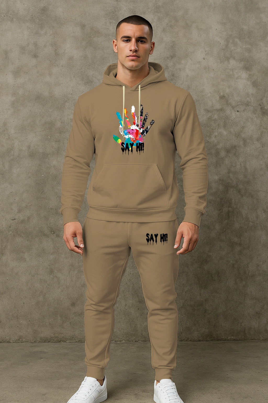 Herren Kapuzenpullover Sportlich mit Grafikdruck Modern