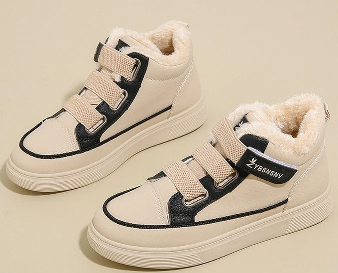 Damen Sneaker Warmgefüttert Sportlich Klettverschluss