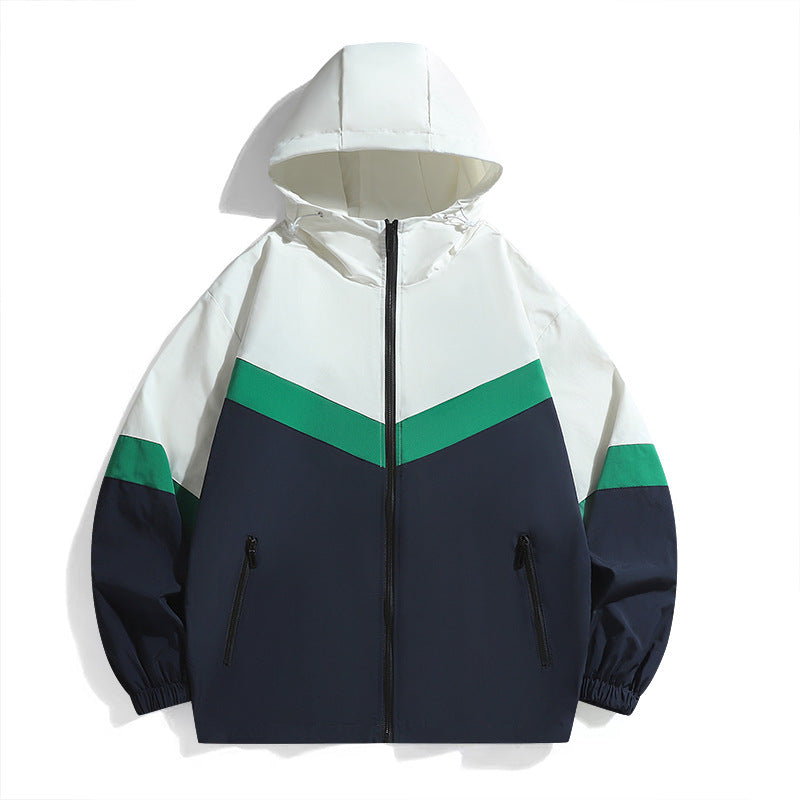 Sportliche Windbreaker Jacke Damen Herren Wasserabweisend