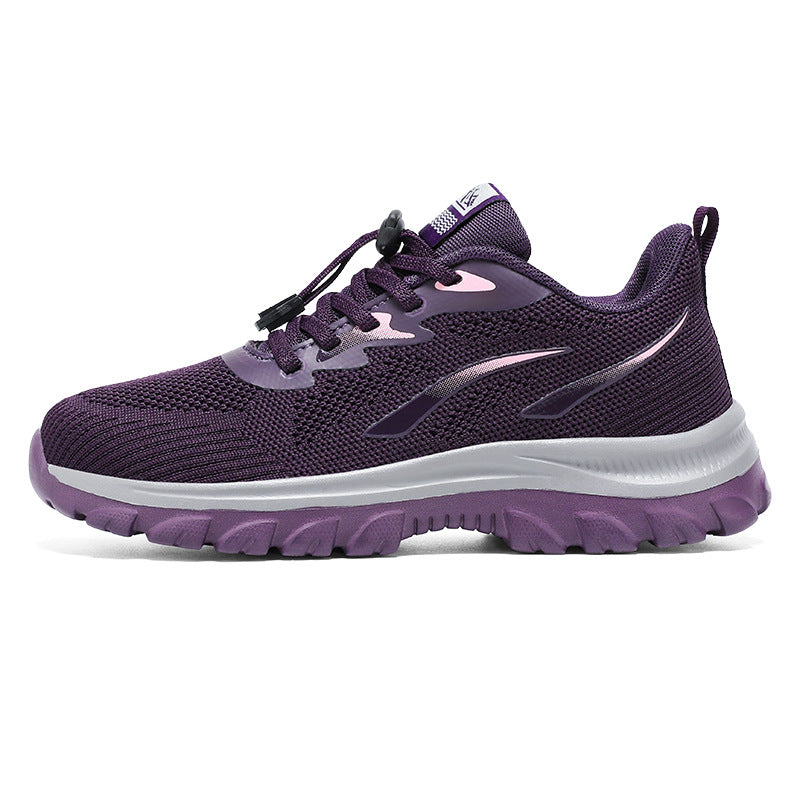 Damen Laufschuhe Sportlich Atmungsaktiv Schnellschnürung