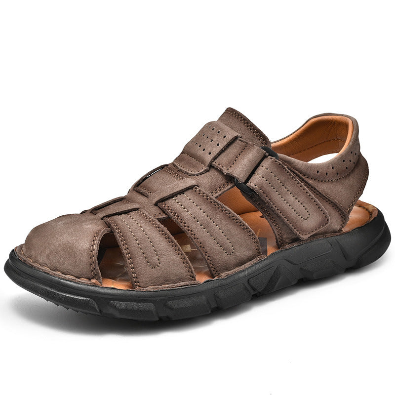 Herren Sandalen Leder Bequem Sommer