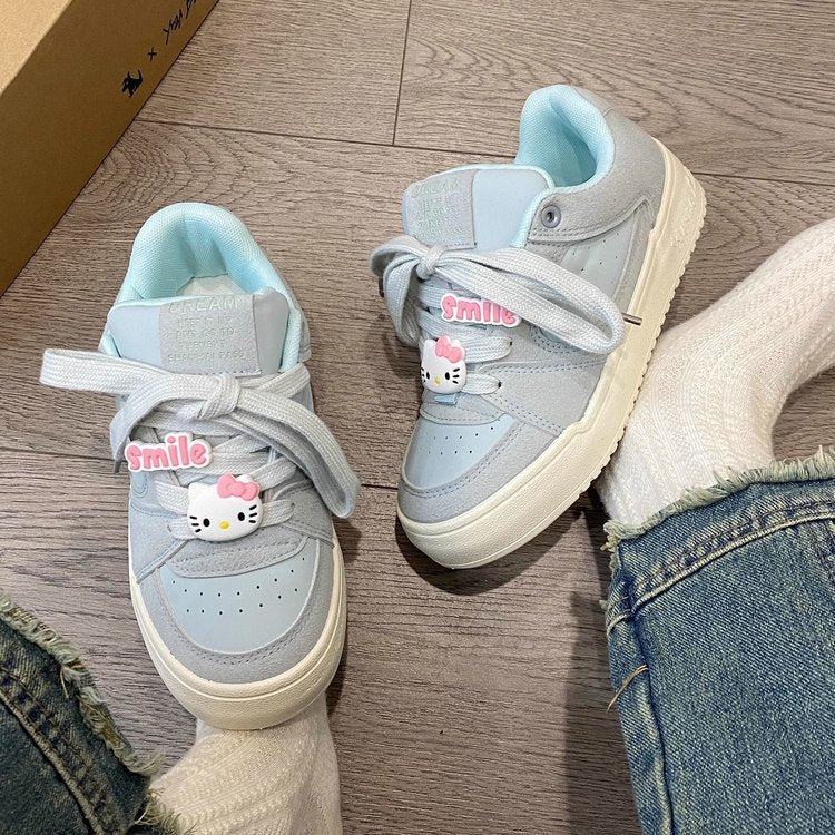 Damen Sneaker Hello Kitty Bequem Dämpfung Mode