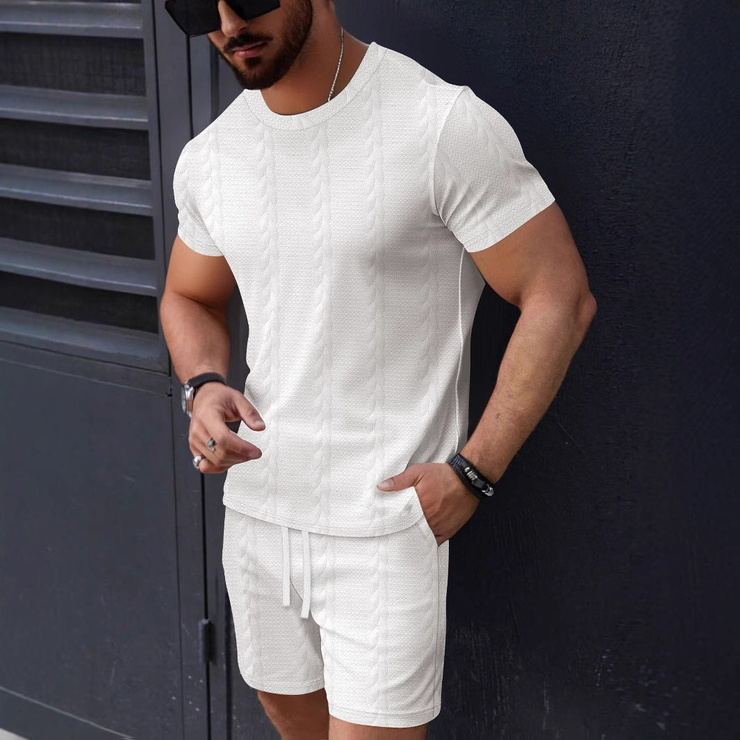 Herren Sommer Set Kurzarm T-Shirt und Shorts Modern