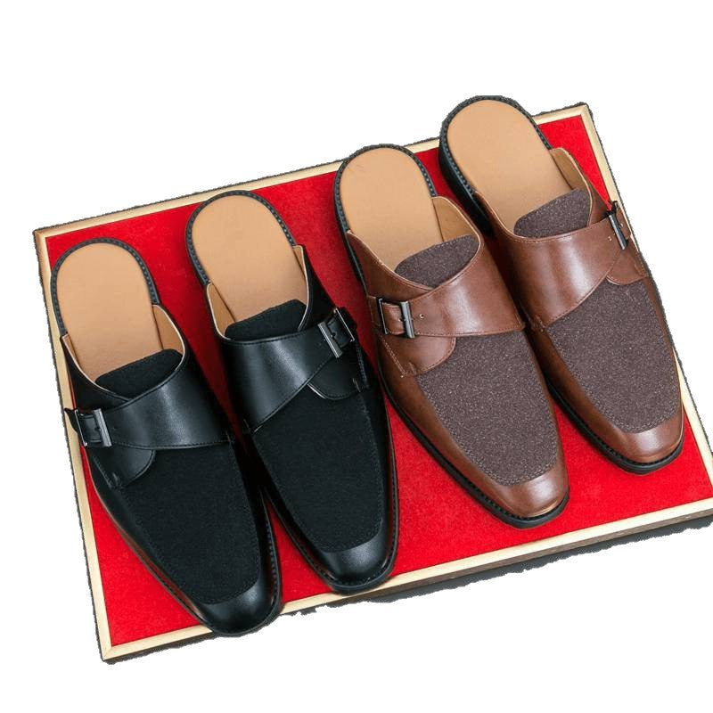 Damen Clogs Elegantes Design Gürtelschließe