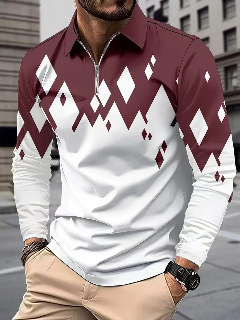 Herren Langarmshirt Modern Grafik Berlin Stadtstyle