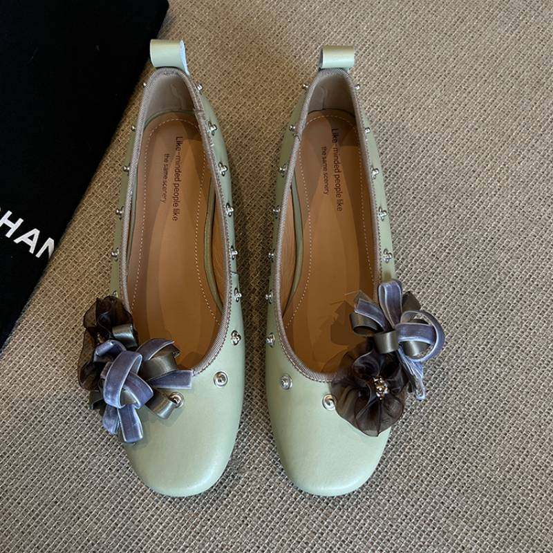 Damen Ballerinas Schmuck Applikationen Bequem
