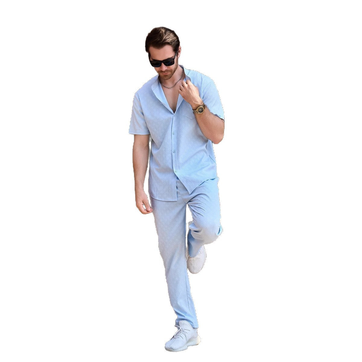 Herren Freizeitanzug Set Lässig Moderner Stil