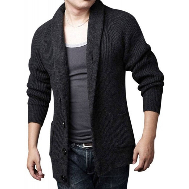 Herren Strickjacke Klassisch Elegante Taschen